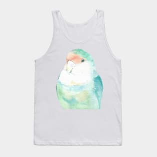 Lovebird watercolor portrait 2 Tank Top